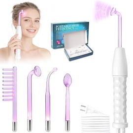 LEKOU Alta Frecuencia Estetica Facial Profesional, Facial De Alta Frecuencia Para Eliminar Arrugas y Manchas De La Piel, Masaje Facial Mejora El Cuidado De La Piel y Los Folículos Pilosos (Púrpura)