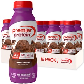 Premier Protein 30g High Protein Shake, Chocolate, 12 Pack
