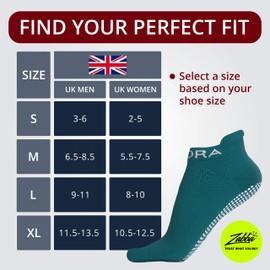 Rymora Pilates Socks With Grips Women Men - Non Slip Socks 2 Pairs - Yoga Socks Fall Prevention Dance Home Workout