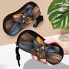 IBILIU Eyeglasses Case Retro Flower Abstract Metal Art Pattern Ultra