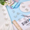CHGCRAFT 12 Pcs Alloy Button Bow Applique Bow Buttons Bowknot