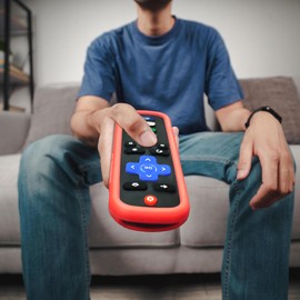 Universal Silicone Protective Cover Case Skin for Roku Voice Remote - Shockproof, Dustproof, and Washable - Fits Most TCL Smart TV Roku Controller Models (Red)