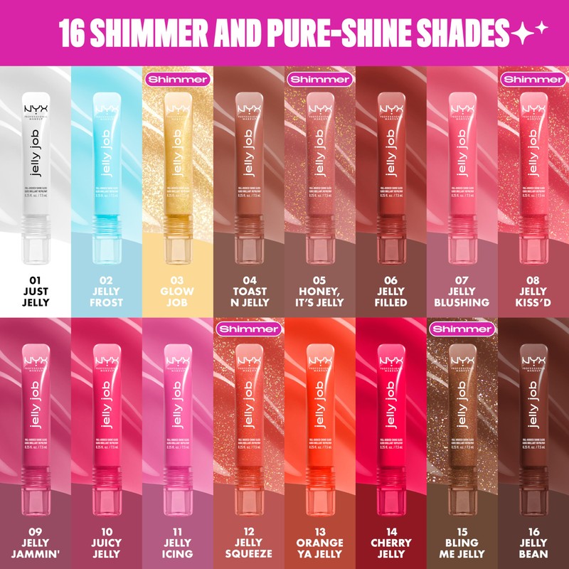 NYX PROFESSIONAL MAKEUP Jelly Job Lip Gloss, Lip Tint Gloss