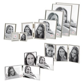 walther design Chloe Double Portrait Frame Silver 2 x 9 x 13 cm (Landscape)