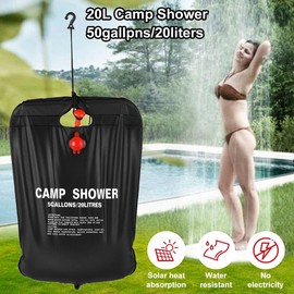 Campingdusche 20L,Solar Dusche Tasche,Solardusche Camping,Campingdusche Solar,Dusche Camping Solar,Mobile Dusche Camping,Tragbare Solar-Wassersack für Garten,Reisedusche mit Duschkopf Schlauch
