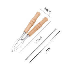 Pinza de nogal de aleación de zinc, alicates de nogal, clip de nogal, clip de nuez, herramienta de cocina con 1 aguja de nogal de acero inoxidable