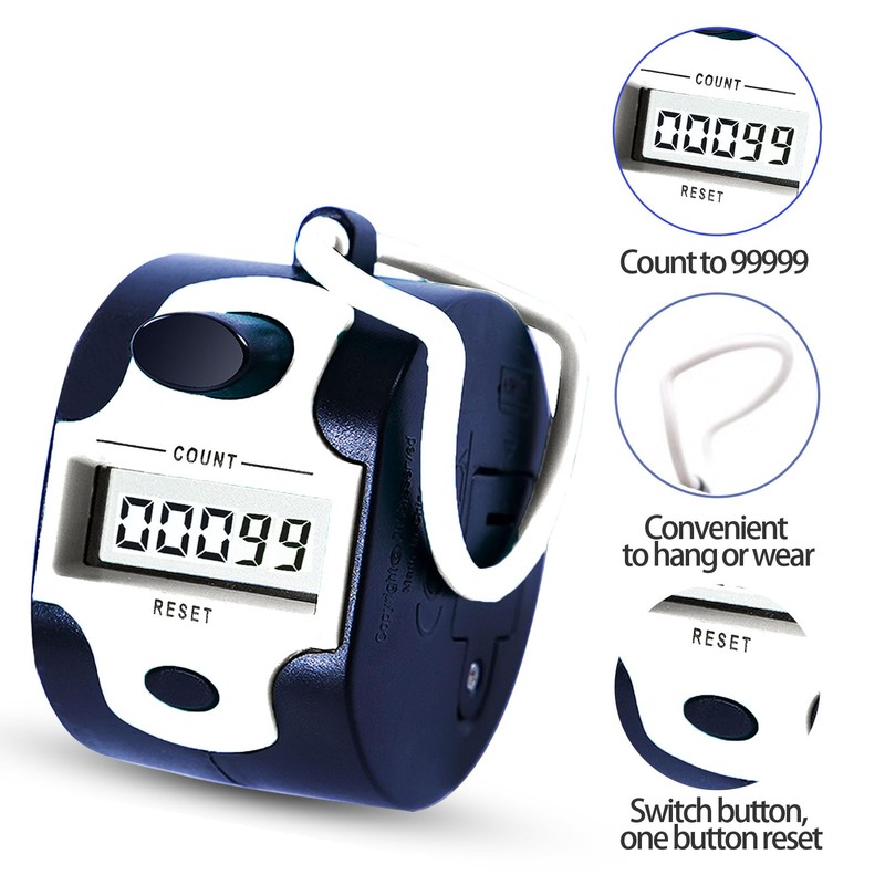 Digital Tally Counter Clicker Handheld 2 Pack Small Clicker Counters