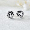 Basketball Stud Earrings 925 Sterling Silver Basketball Sports Jewelry Gifts