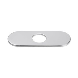 Kozelo Hole Cover Deck Plate Escutcheon-[35 Mm/1.4 Inch Hole], Sink Cover Plate for Sink Faucet, Stainless Steel, Boat-Shape Brushed, Silver Tone