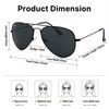 Pro Acme 55MM Small Aviator Sunglasses Glass Lens Classic Metal