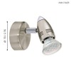 EGLO Spotlight, Steel GU10, 3 W, Satin Nickel, Chrome