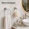 Juego de 4 Piezas Accesorios de Baño Negro Mate (Gris