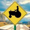 Tractor Traffic Farm Crossing Traffic Aluminum Xing Sign 12 x
