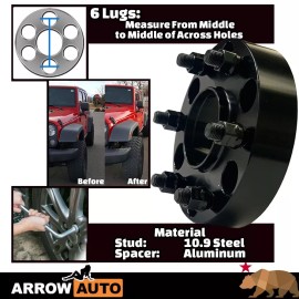 Arrow 4x 1.5" 6x5.5 to 6x135 Hub Centric Adapter Fit GMC Sierra&Savana 1500 W Ford Rim