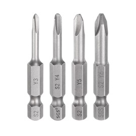 sourcing map 4pcs Y Shape Screwdriver Bits 1/4" Hex Shank S2 Steel Magnetic Y3/Y4/Y5/Y6 Head 2" Length Screw Driver Bits Electric Screw Driver Bit for Repair Work