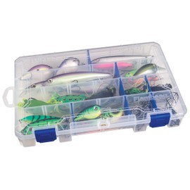 Flambeau Outdoors 4007 Tuff Tainer Fishing Tackle Box with Zerust Anti-Rust Dividers - Includes 12 Dividers, 24 Compartments, Clear Fishing Lure Organizer (11" x 7.25" x 1.75" D)