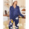 Ekouaer Womens Satin Pajama Set Classic Pattern Silky Pj Sets