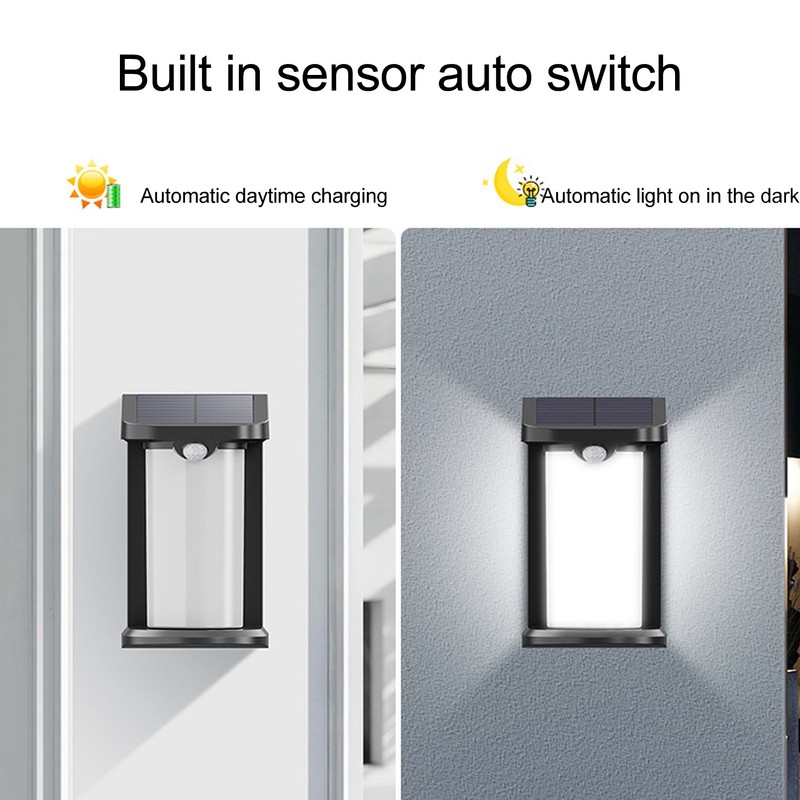 Solar Outdoor Wall Light Waterproof Motion Sensor Simple Appearance Solar