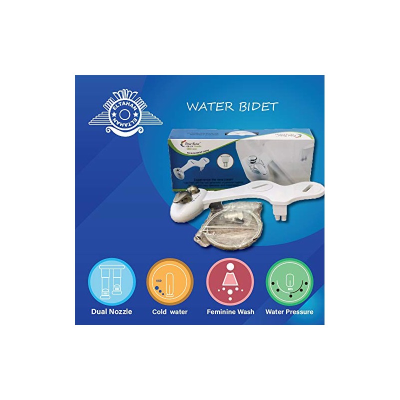 Self Cleaning Nozzle Bidet Non-Electric Home Mechanical Toilet Seat Attachment