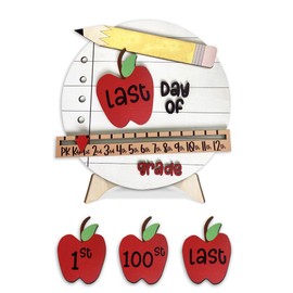 MDPrints 3D First and Last Day School Sign, Reusable 8'' Back to School Signs for Kids, 1st Day of School Board for PreK Preschool Kindergarten 1st 2nd Grade