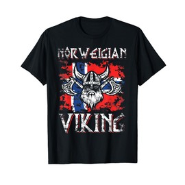 Scandinavia Regalo Bandiera Della Norvegia Vichingo Maglietta