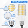 Yucclim 5W JD T4 LED Bulb Dimmable Mini Candelabra -