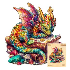 Wooden Puzzles for Adults, Dragon Puzzles with Wood Puzzle Box, Wooden Jigsaw Puzzles, Puzzles Gifts for Puzzle Lover, Wood Adult Puzzles (L-13.4 * 12.6in 240pcs)
