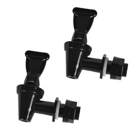 Black Replacement Water Spigot - 2 Pack Beverage Dispenser Lever Pour Valve Cold Drink Barrel Faucet Tap for Bar Party and Home Use