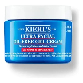 Kiehls Ultra Facial Oil-Free Gel Cream - Gel Hidratante Facial Para Piel Grasa y Normal, Control de Brillo 24h con Glicoprotena Glacial y Aminocidos,