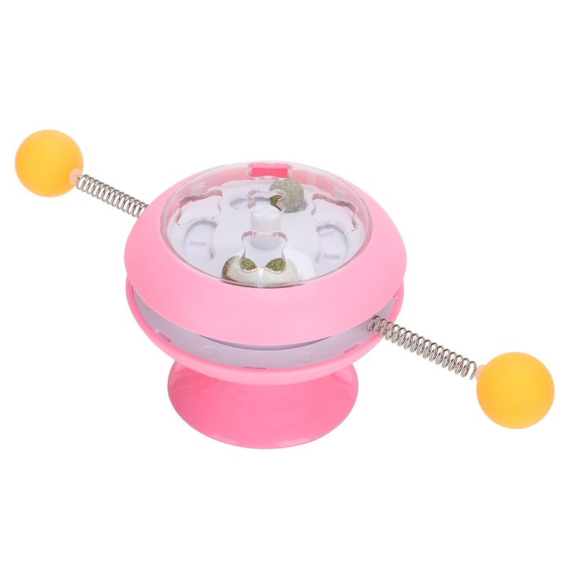 Windmill Spring Interactive Cat Catnip Toy Funny Cat Turntable Teasing