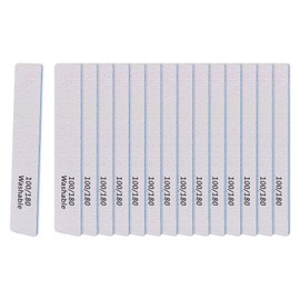 LNAUJS 15PCS Professional Reusable Double-Sided 100/180 Grit Blue Nail File
