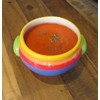 Hand Painted Rainbow Stripe Ceramic Soup Bowl (1)