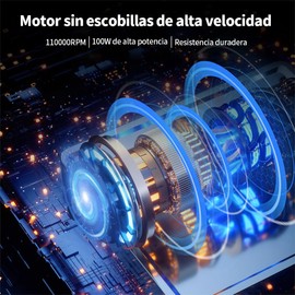 JESWO Sopladora de Aire Inalambrica con Pantalla LED, 110000 RPM Pistola de Aire Comprimido, Regulación de Velocidad Sin Polo, Aire Comprimido para PC, Teclado, Sofá, Muebles, Coche