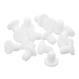 QUARKZMAN Pack of 32 White Rubber Stoppers, 5.3 mm Plug Holes for 5 mm/0.2 Inch Hole