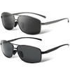 SUNGAIT Ultralight Rectangular Sunglasses Men's Polarised UV400 Protection Pack of