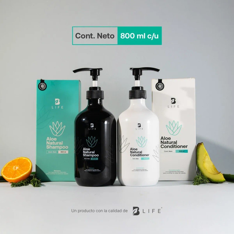 Kit Shampoo Y Acondicionador 800ml Ingre Naturales, B Life