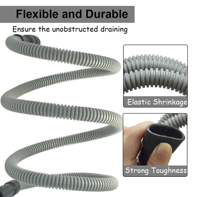 TTFLEX 12 FT Dishwasher Drain Hose, Flexible Discharge Hose with