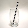 Black & White Striped Paper Straws (10mm x 200mm) -