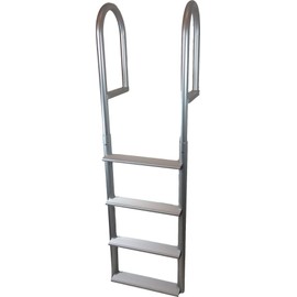 RecPro Marine ADL-A4W 4 Step Stationary Straight Dock Boat Ladder 20" Wide