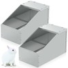 Maxcheck 2 Pcs Galvanized Metal Rabbit Nesting Box Bunny Small