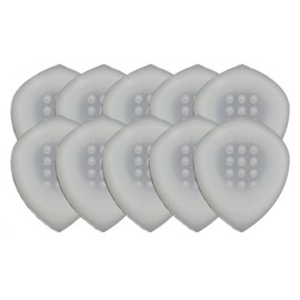 Acoustik Attak STEALTH XL Structured Guitar Pick - Large Beveled Guitar Picks, Unique Tone (10 Pack, White)