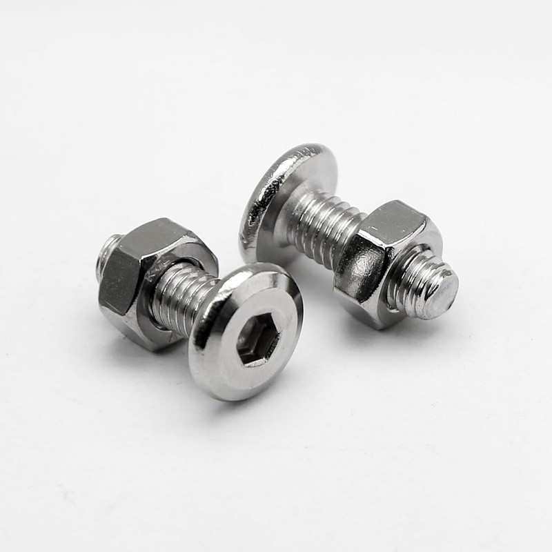 (50 pcs) M5 x 8mm Flat Round Hexagon Socket Head