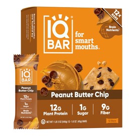 IQ BAR barra de alimentos cerebrales, Keto, Paleo, vegano, sin gluten, bajo en carbohidratos 12 unidades