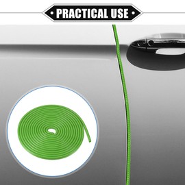 VekAuto Car Door Edge Guard, 16.4ft U Shape Rubber Edge Trim Seal Strip Protector Universal for Car Truck ATV Boat Multifunctional No Glue PVC Iron Green