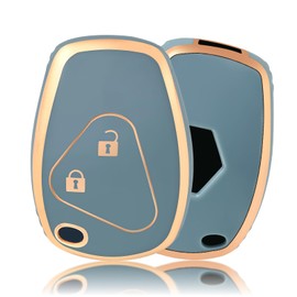 OFFCURVE Car Key Case, Key Cover, Key Cover, Protective Cover, 2/3 Buttons, Fits Renault Dacia Clio Modus Kangoo Logan Sandero Twingo Duster Master Megane Opel