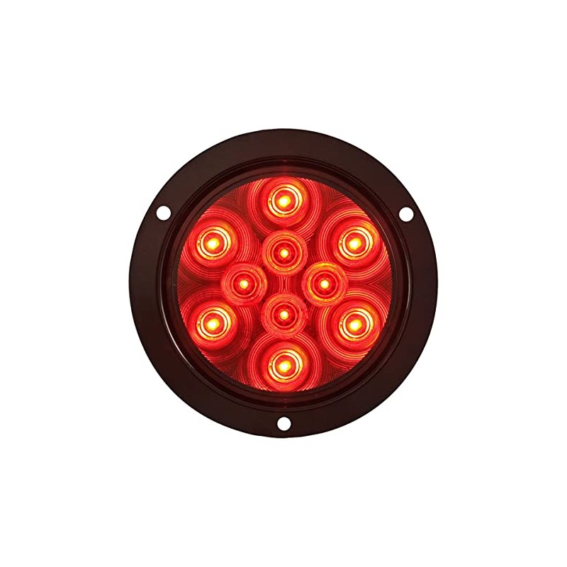 10-LED Flange Mount RED Stop/Turn/Tail Light