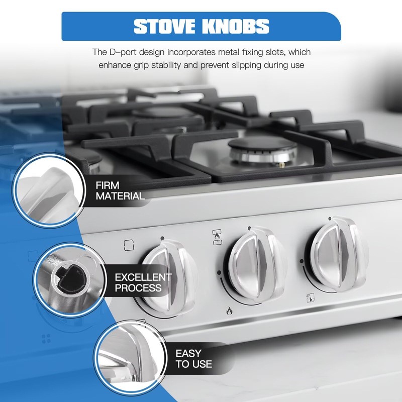Homesweet WB03T10325 Cooktop Burner Knobs - Compatible with GE JGP329SET1SS,
