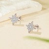 Loutade Women's Silver Stud Earrings, 925 Sterling Silver Star Stud