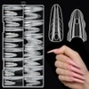 AOOWU Sandwich Dual Nail Forms, 180 Pcs Gel Nail Tip