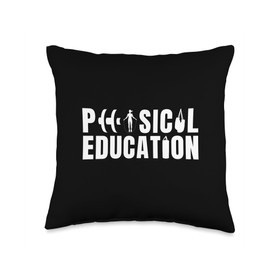 Physical Education Teacher Gifts & Supplies Physical Education PE Teacher Throw Pillow, 16x16, Multicolor